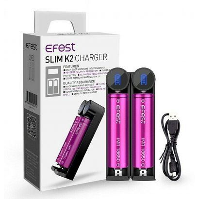 Efest Slim K2 Caricabatterie USB per Li-Ion 18650/18350/16340/26650/14500